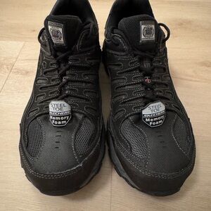 Skechers Black Steel Toe Memory Foam Footwear